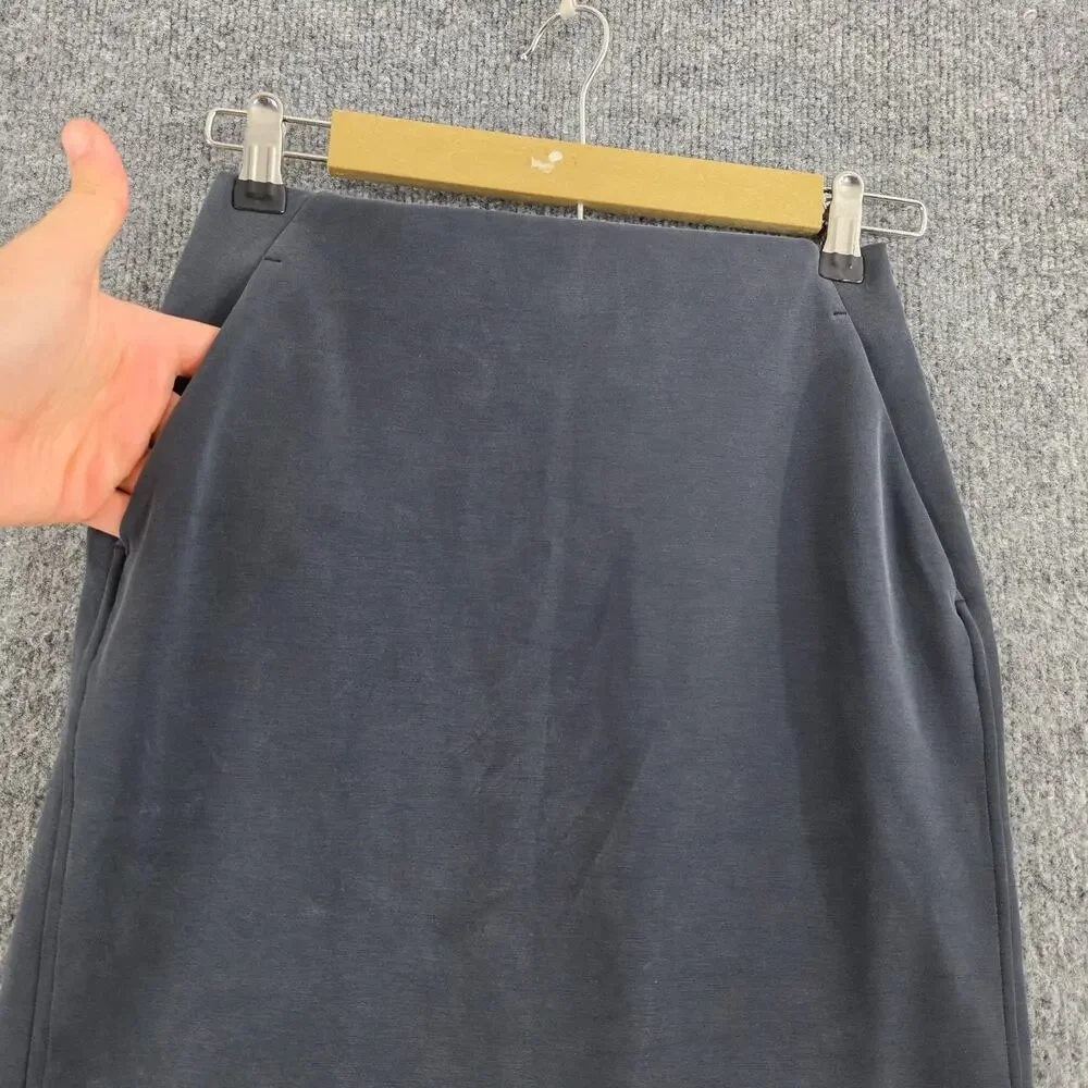 Lululemon Skirt Womens 4 Softstreme High Rise Midi Gray Sporty Chic Minimalist